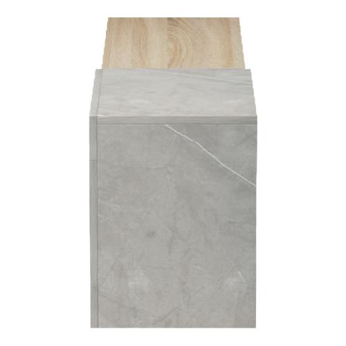 Έπιπλο τηλεόρασης επιτοίχιο Flato pakoworld sonoma-γκρι μπεζ όψη μαρμάρου 150x29.5x38.5εκ