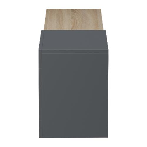 Έπιπλο τηλεόρασης επιτοίχιο Flato pakoworld sonoma-ανθρακί 150x29.5x38.5εκ