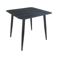 Τραπέζι Vista pakoworld αλουμίνιο σε ανθρακί απόχρωση 80x80x72εκ