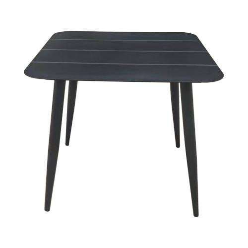 Τραπέζι Vista pakoworld αλουμίνιο σε ανθρακί απόχρωση 80x80x72εκ