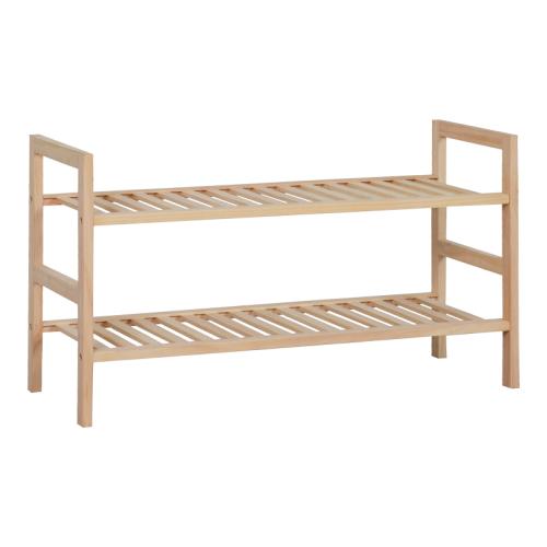 Παπουτσοθήκη Steper pakoworld 8 ζευγών ξύλο ελάτου σε φυσική απόχρωση 71x26x40εκ