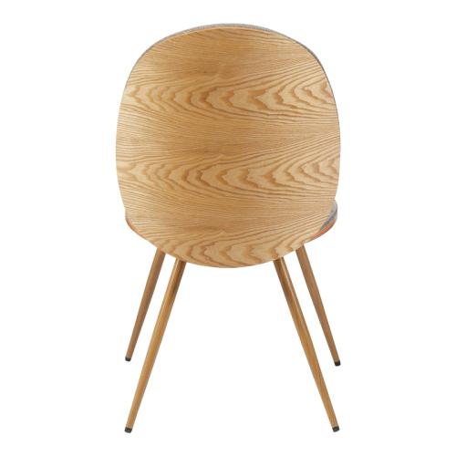 Καρέκλα Nerezy pakoworld σκελετός plywood με μπεζ-καφέ ύφασμα 57.5x48x88εκ