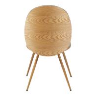 Καρέκλα Nerezy pakoworld σκελετός plywood με μπεζ-καφέ ύφασμα 57.5x48x88εκ