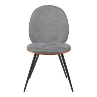 Καρέκλα Nerezy pakoworld σκελετός plywood με γκρι ύφασμα 57.5x48x88εκ