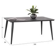 ΤΡΑΠΕΖΙ ΑΛΟΥΜΙΝΙΟΥ ΟΡΘΟΓΩΝΙΟ HIGER HM6291.01 ΓΚΡΙ 160x90x78Υεκ.