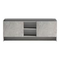 Παπουτσοθήκη-σκαμπό Zulla pakoworld γκρι μπεζ εφε μαρμαρου-μαυρο 110x37x43εκ