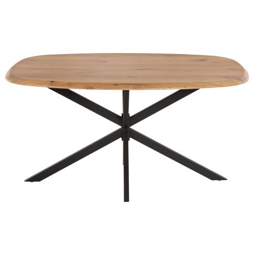 ΤΡΑΠΕΖΙ ΟΒΑΛ RODDEN HM11903.01 ΜΕ WERZALIT ΦΥΣΙΚΟ-ΜΑΥΡΗ ΧΙΑΣΤΙ ΒΑΣΗ 146x94x75Υεκ