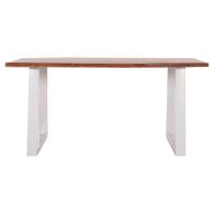 ΤΡΑΠΕΖΙ ΤΡΑΠΕΖΑΡΙΑΣ MONTANA HM8336.12 ΞΥΛΟ ΑΚΑΚΙΑΣ 4εκ.ΠΑΧΟΣ-ΛΕΥΚΑ ΠΟΔΙΑ 160X90X77Υεκ.