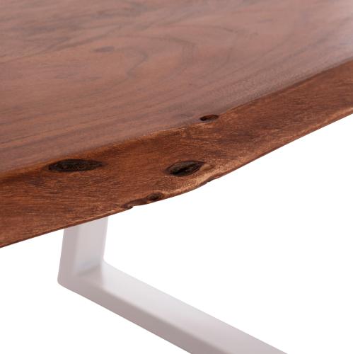 ΤΡΑΠΕΖΙ ΤΡΑΠΕΖΑΡΙΑΣ MONTANA HM8336.12 ΞΥΛΟ ΑΚΑΚΙΑΣ 4εκ.ΠΑΧΟΣ-ΛΕΥΚΑ ΠΟΔΙΑ 160X90X77Υεκ.