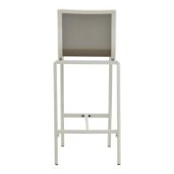 Σκαμπό μπαρ Melina pakoworld στοιβαζόμενη αλουμίνιο σε λευκή- textline σε γκρι απόχρωση 57x52,5x106,5εκ