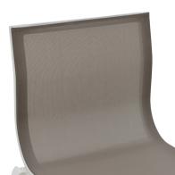 Σκαμπό μπαρ Melina pakoworld στοιβαζόμενη αλουμίνιο σε λευκή- textline σε γκρι απόχρωση 57x52,5x106,5εκ