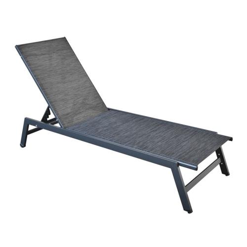 CORTE Ξαπλώστρα K/D, Μέταλλο Βαφή Μαύρο, Textilene Ανθρακί