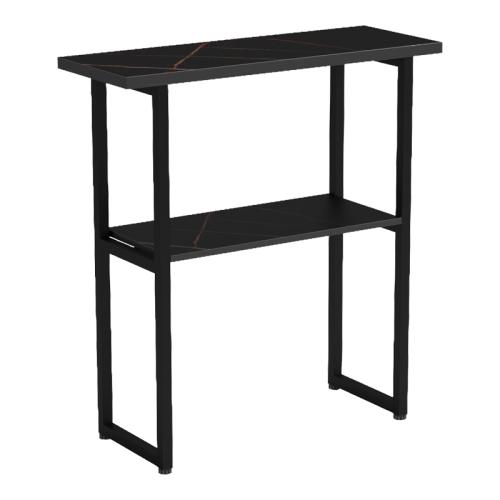 Κονσόλα Solain pakoworld μαύρο εφε μαρμάρου-μαύρο μέταλλο 79x29x85εκ