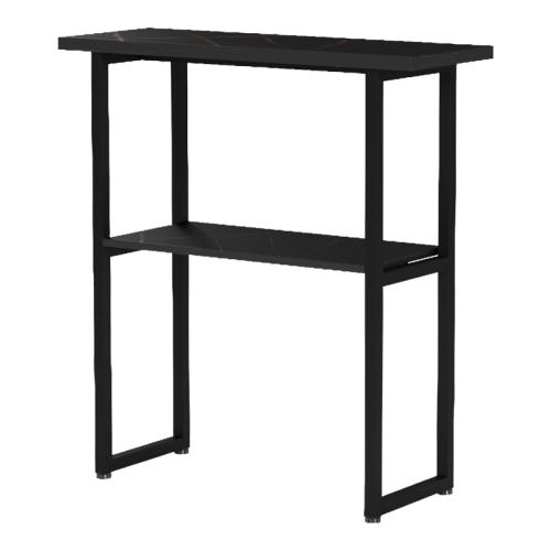 Κονσόλα Solain pakoworld μαύρο εφε μαρμάρου-μαύρο μέταλλο 79x29x85εκ