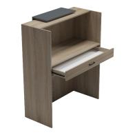 Γραφείο reception Zowel pakoworld με led sonoma-ανθρακί 90x40x110εκ