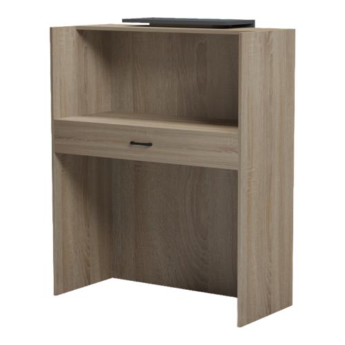 Γραφείο reception Zowel pakoworld με led sonoma-ανθρακί 90x40x110εκ