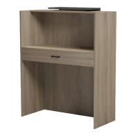 Γραφείο reception Zowel pakoworld με led sonoma-ανθρακί 90x40x110εκ