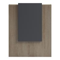 Γραφείο reception Zowel pakoworld με led sonoma-ανθρακί 90x40x110εκ