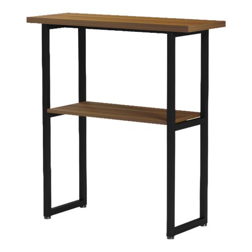 Κονσόλα Solain pakoworld καρυδί-μαύρο μέταλλο 79x29x85εκ