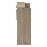 Γραφείο reception Optima pakoworld με led sonoma-ανθρακί 110x40x110εκ