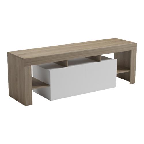 Έπιπλο τηλεόρασης Liner pakoworld sonoma-λευκό 150x40x50εκ