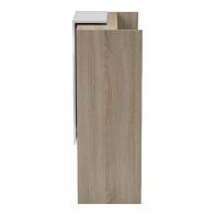 Γραφείο reception Zowel pakoworld με led sonoma-λευκή όψη μαρμάρου 90x40x110εκ