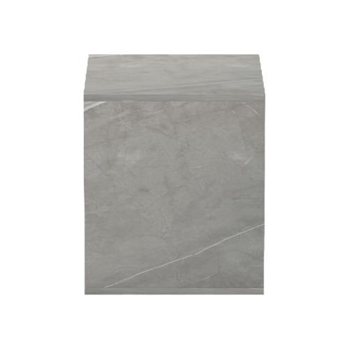 Βοηθητικό τραπέζι Doublo pakoworld γκρι μπεζ μαρμαρου 40x35x40εκ