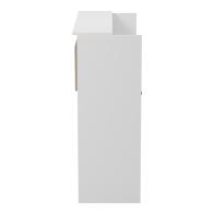 Γραφείο reception Optima pakoworld με led λευκό-sonoma 110x40x110εκ