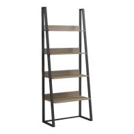 Βιβλιοθήκη-Ραφιέρα Alfa pakoworld sonoma-μαύρο μέταλλο 75x36x185εκ