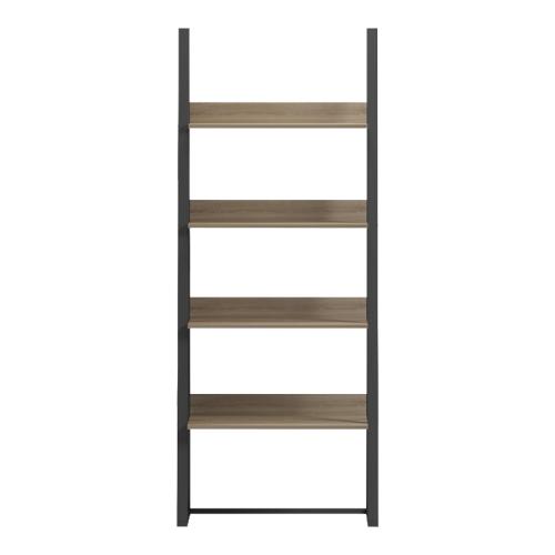 Βιβλιοθήκη-Ραφιέρα Alfa pakoworld sonoma-μαύρο μέταλλο 75x36x185εκ