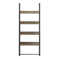 Βιβλιοθήκη-Ραφιέρα Alfa pakoworld sonoma-μαύρο μέταλλο 75x36x185εκ