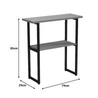 Κονσόλα Solain pakoworld sonoma-μαύρο μέταλλο 79x29x85εκ