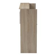 Γραφείο reception Optima pakoworld με led sonoma-λευκή όψη μαρμάρου 110x40x110εκ