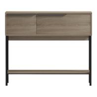 Κονσόλα Nordic pakoworld σε sonoma-μαύρη απόχρωση 90x29,5x76εκ