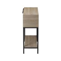 Κονσόλα Nordic pakoworld σε sonoma-μαύρη απόχρωση 90x29,5x76εκ