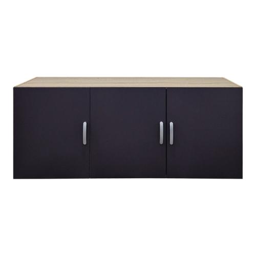 Πατάρι ντουλάπας τρίφυλλο Alvia pakoworld sonoma-ανθρακί 150x51x60εκ