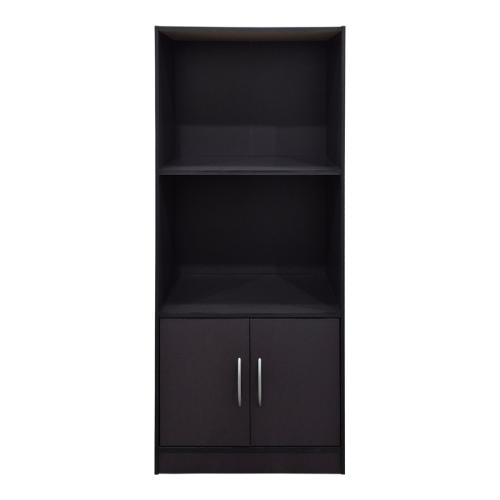 Βιβλιοθήκη Tekaro pakoworld ανθρακί 60x30x120εκ