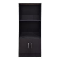 Βιβλιοθήκη Tekaro pakoworld ανθρακί 60x30x120εκ