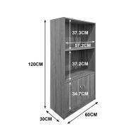 Βιβλιοθήκη Tekaro pakoworld sonoma 60x30x120εκ