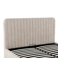 Κρεβάτι διπλό Zilin pakoworld ύφασμα μπουκλε μπεζ με αποθηκευτικό χώρο 160x200εκ