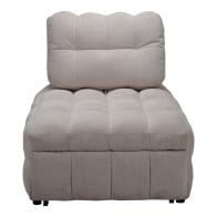 Πολυθρόνα-κρεβάτι Jelica pakoworld γκρι-μπεζ ύφασμα 88x110x86εκ