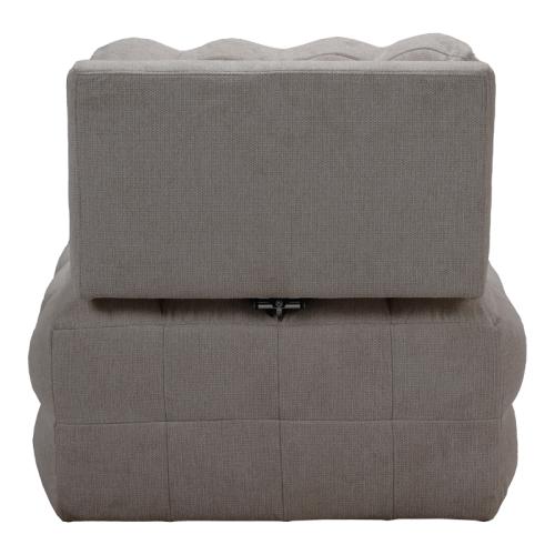 Πολυθρόνα-κρεβάτι Jelica pakoworld γκρι-μπεζ ύφασμα 88x110x86εκ
