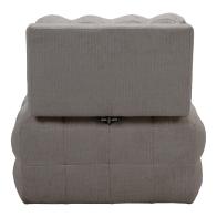 Πολυθρόνα-κρεβάτι Jelica pakoworld γκρι-μπεζ ύφασμα 88x110x86εκ