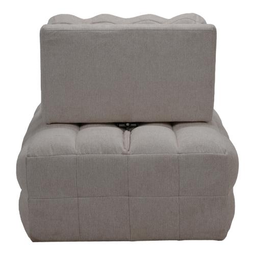 Πολυθρόνα-κρεβάτι Jelica pakoworld γκρι-μπεζ ύφασμα 88x110x86εκ
