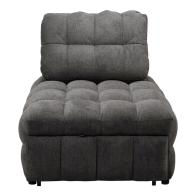 Πολυθρόνα-κρεβάτι Jelica pakoworld γκρι ύφασμα 88x110x86εκ