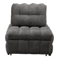 Πολυθρόνα-κρεβάτι Jelica pakoworld γκρι ύφασμα 88x110x86εκ