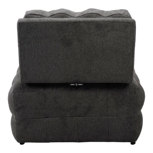 Πολυθρόνα-κρεβάτι Jelica pakoworld γκρι ύφασμα 88x110x86εκ