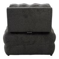 Πολυθρόνα-κρεβάτι Jelica pakoworld γκρι ύφασμα 88x110x86εκ