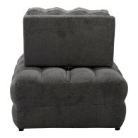 Πολυθρόνα-κρεβάτι Jelica pakoworld γκρι ύφασμα 88x110x86εκ