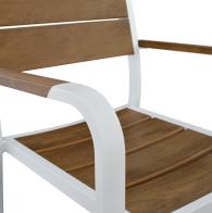 ΣΕΤ ΤΡΑΠΕΖΑΡΙΑΣ TABER HM10738.01 ΤΡΑΠΕΖΙ & 6 ΠΟΛΥΘΡΟΝΕΣ-ΑΛΟΥΜΙΝΙΟ & POLYWOOD-ΛΕΥΚΟ